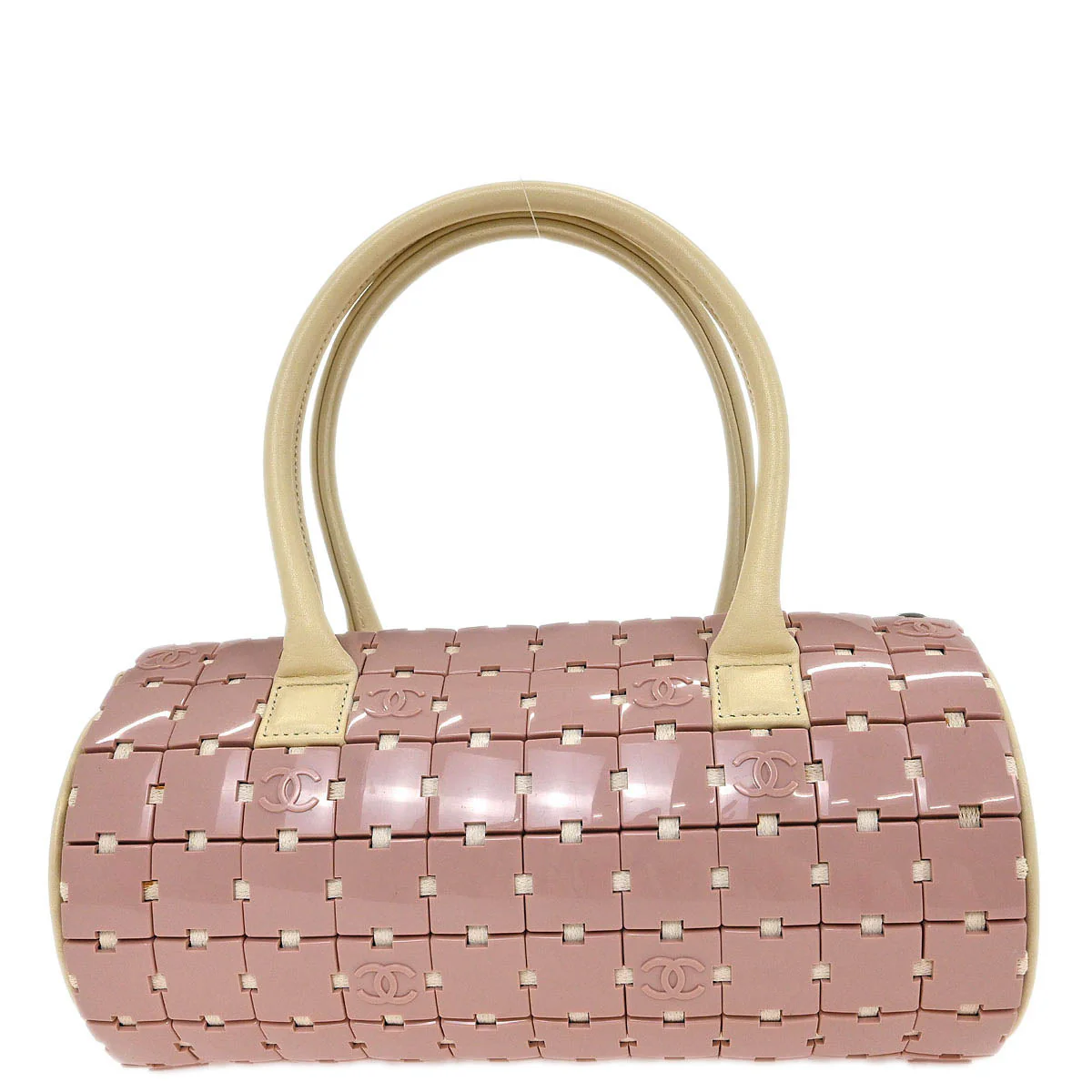 Chanel 2000-2002 Pink Acrylic Puzzle Bag Barrel Handbag - Image 2