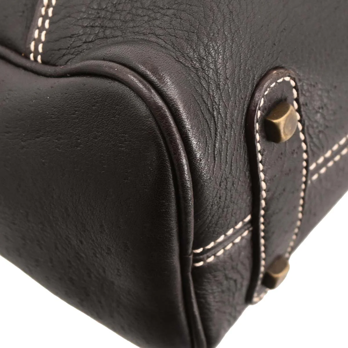 Salvatore Ferragamo Brown Leather Handbag - Image 3