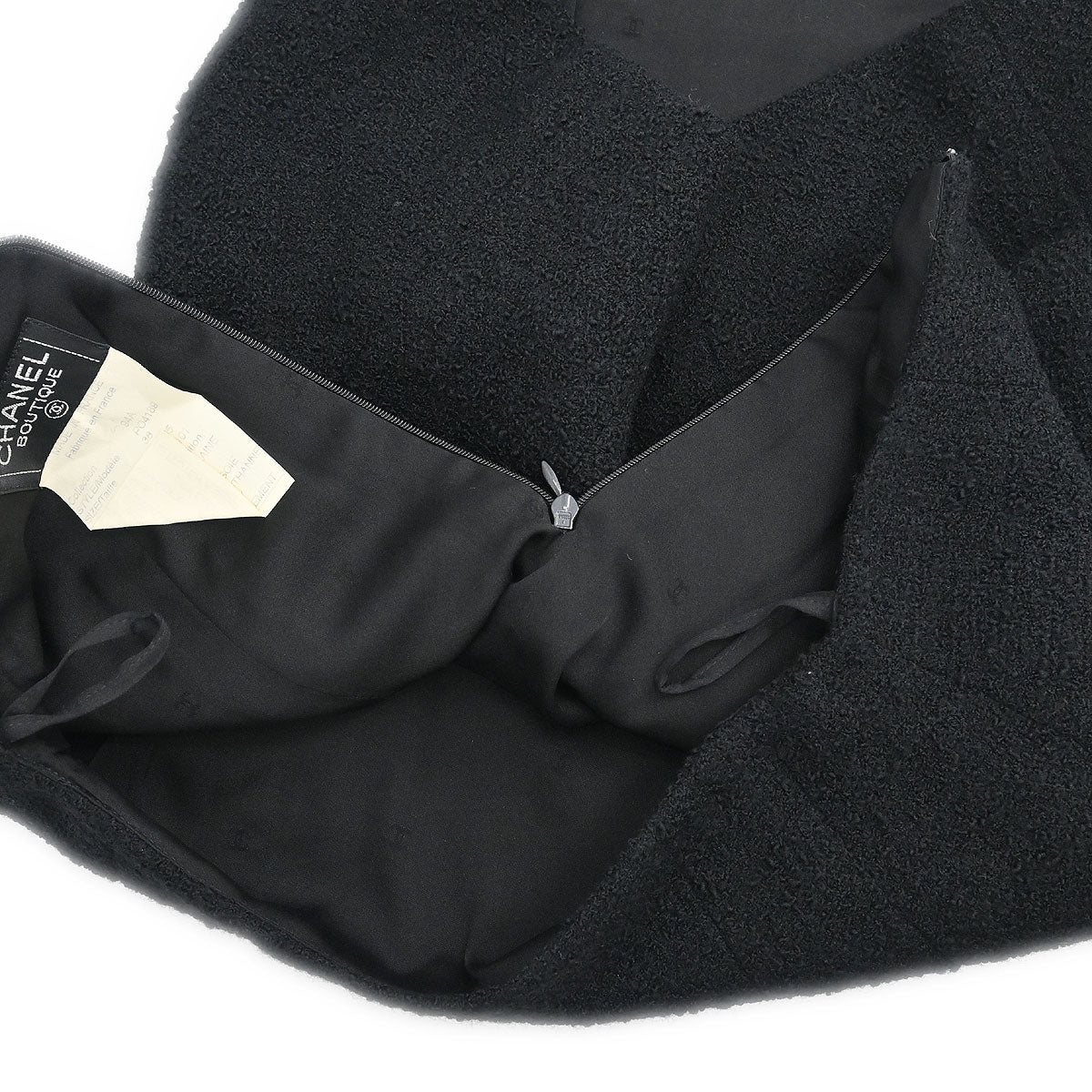 Chanel 1994 Setup Suit Jacket Skirt Black #38 - Image 8