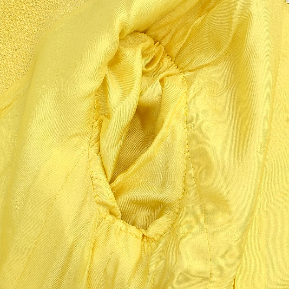 Chanel 1998 Setup Suit Jacket Skirt Yellow #42 - Image 6