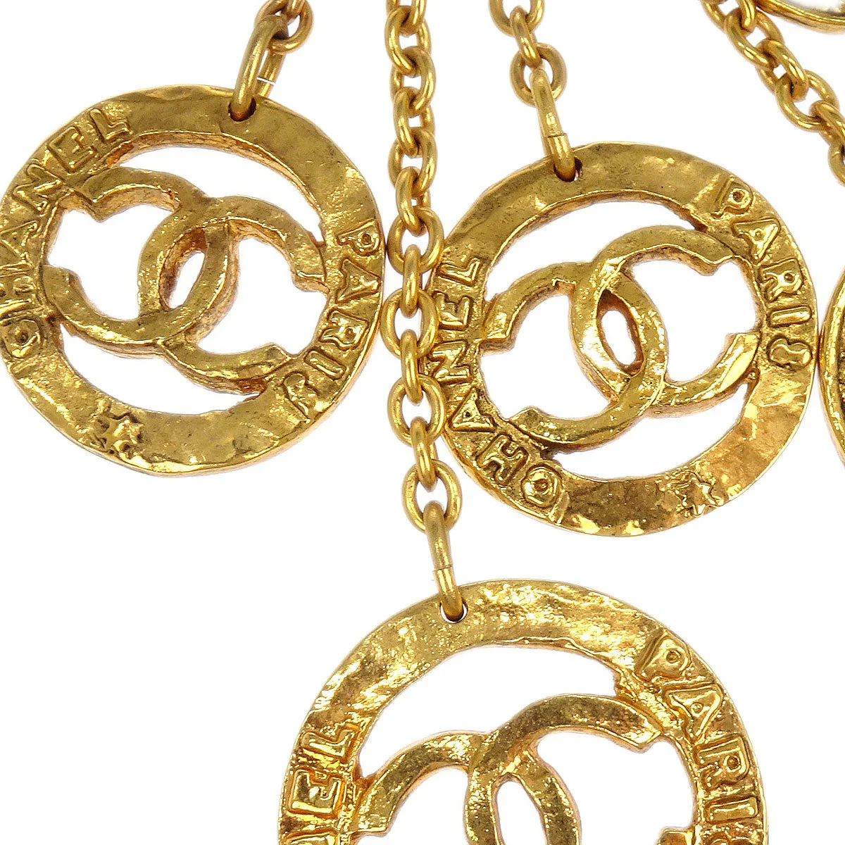 Chanel Medallion CC Dangle Earrings Clip-On Gold 28/2819 - Image 2