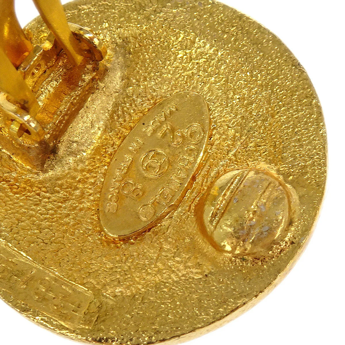 Chanel Medallion CC Dangle Earrings Clip-On Gold 28/2819 - Image 4