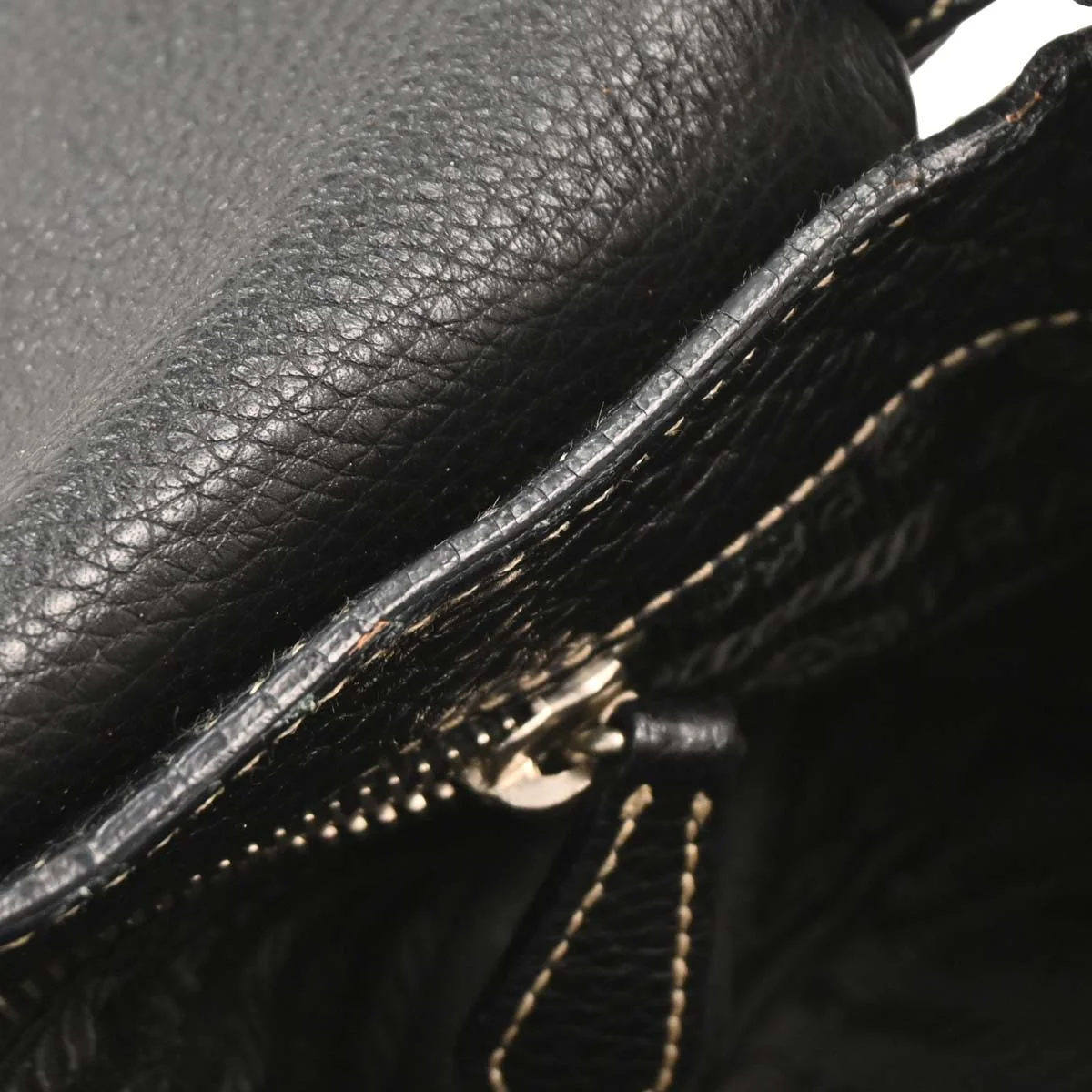 Prada Black Leather Handbag - Image 8