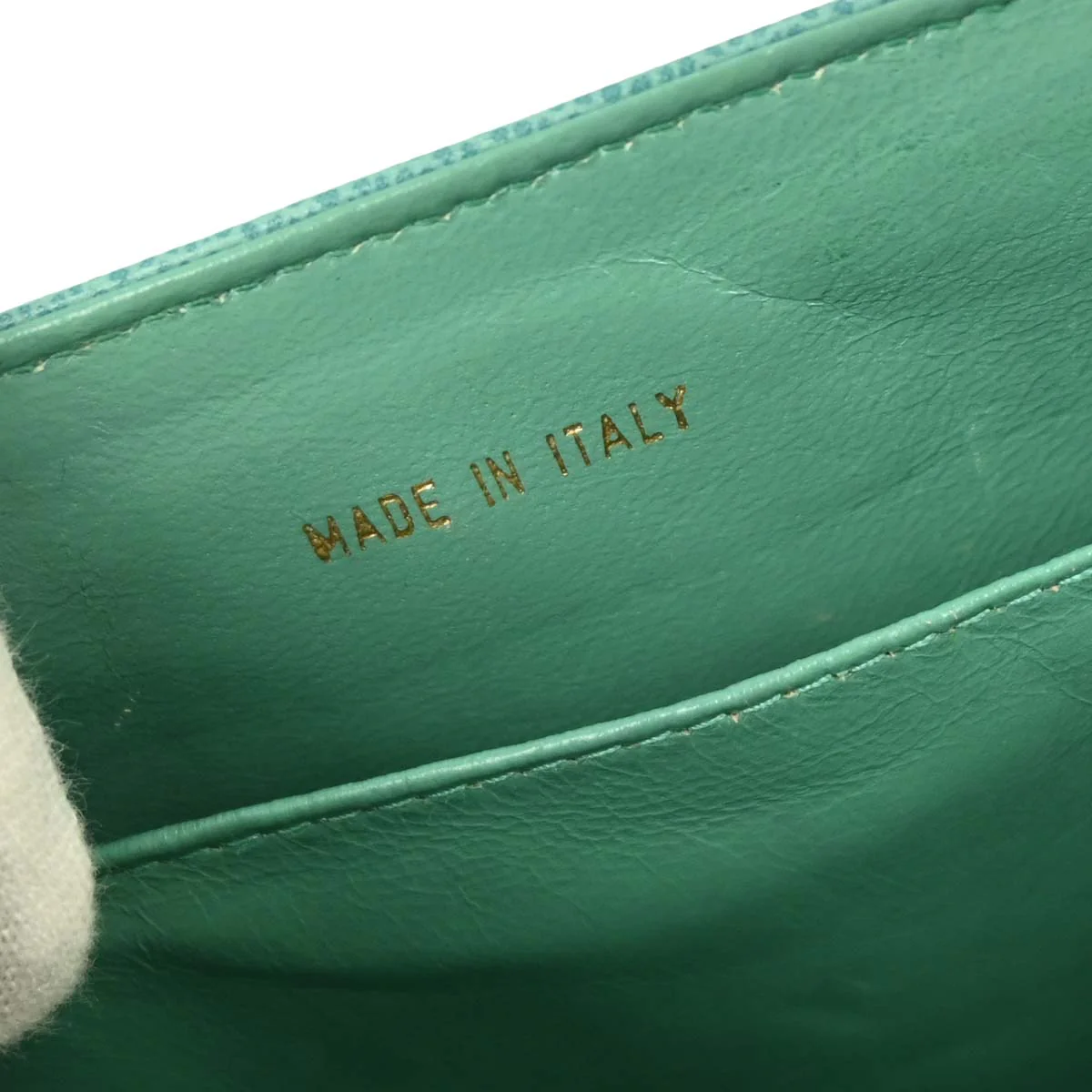 Chanel 1997-1999 Green Caviar Handbag - Image 8