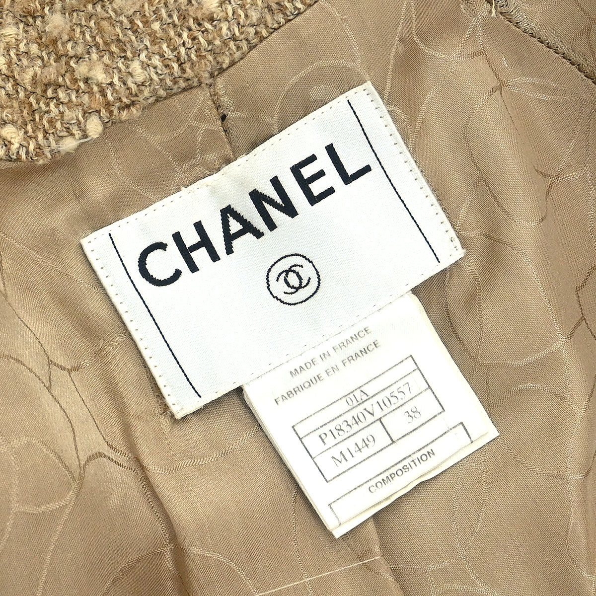 Chanel 2001 Single Breasted Coat Beige #38 - Image 5