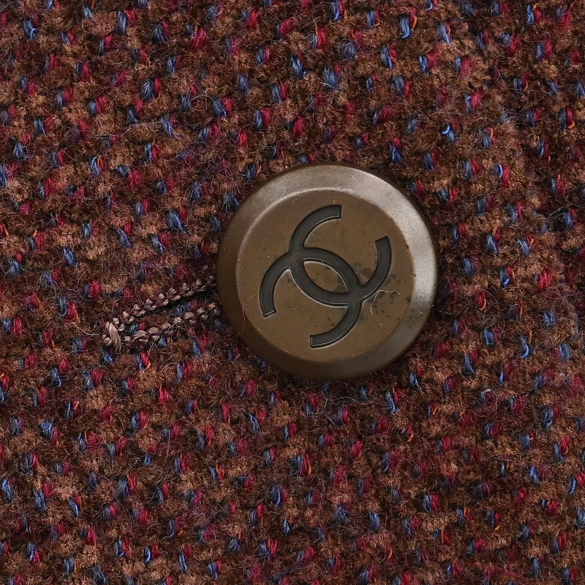 Chanel 1998 Setup Suit Jacket Skirt Brown #42 - Image 5