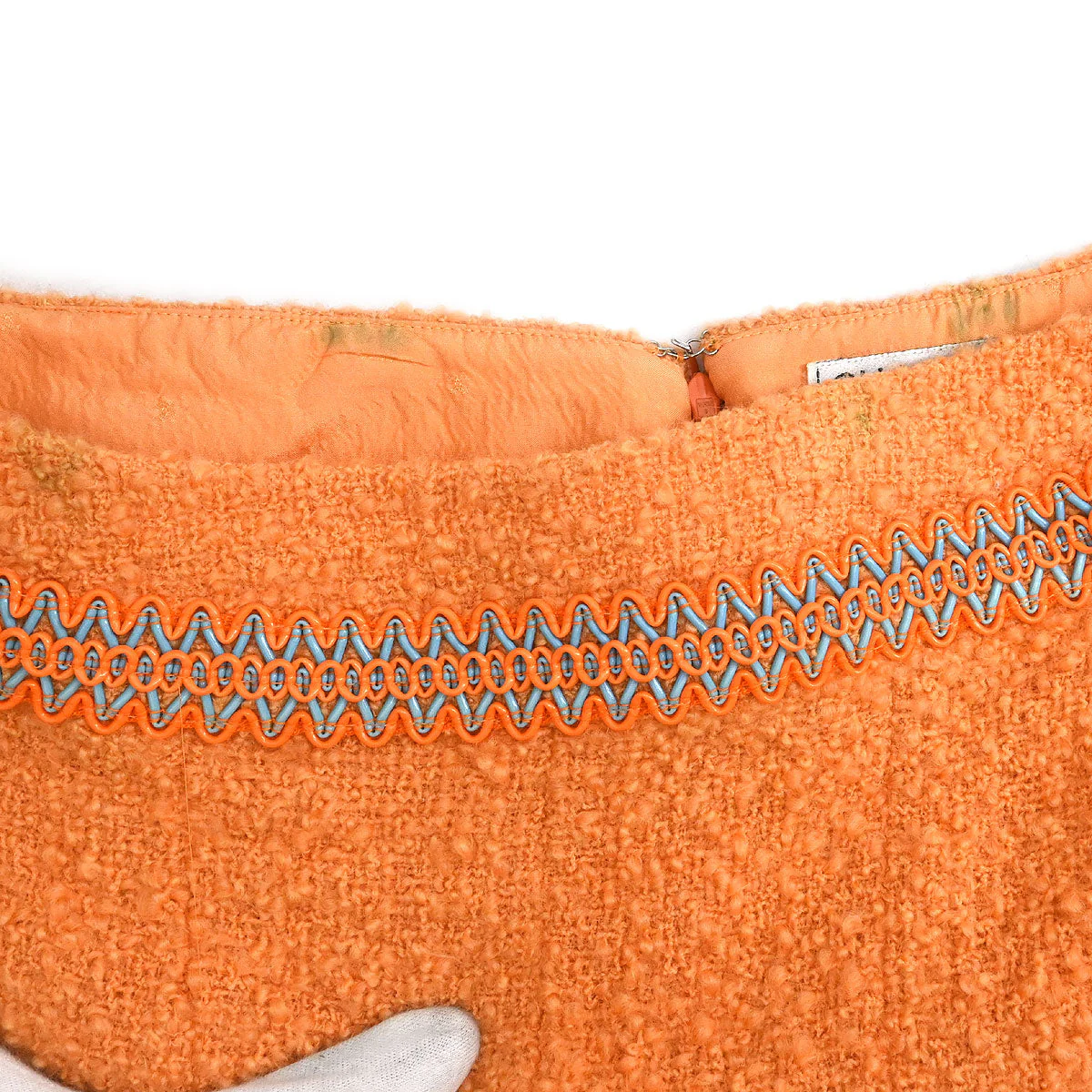 Chanel 1994 Setup Suit Jacket Skirt Orange #40 - Image 9