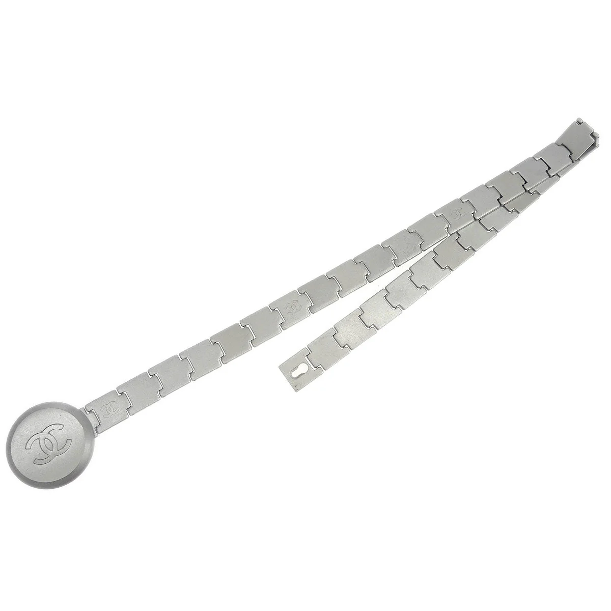 Chanel Medallion Silver Belt 99P Small Good - Image 2