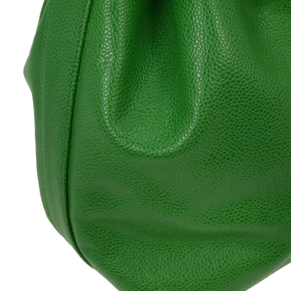 Chanel Green Caviar Bucket Shoulder Bag - Image 4