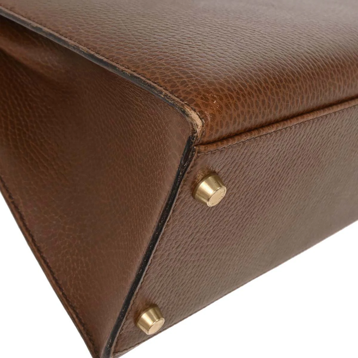 Hermes Marron Fonce Ardennes Kelly 32 Sellier Handbag - Image 6