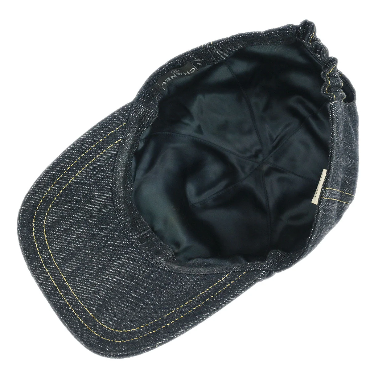 Chanel Cap Hat Denim Navy #M Small Good - Image 4