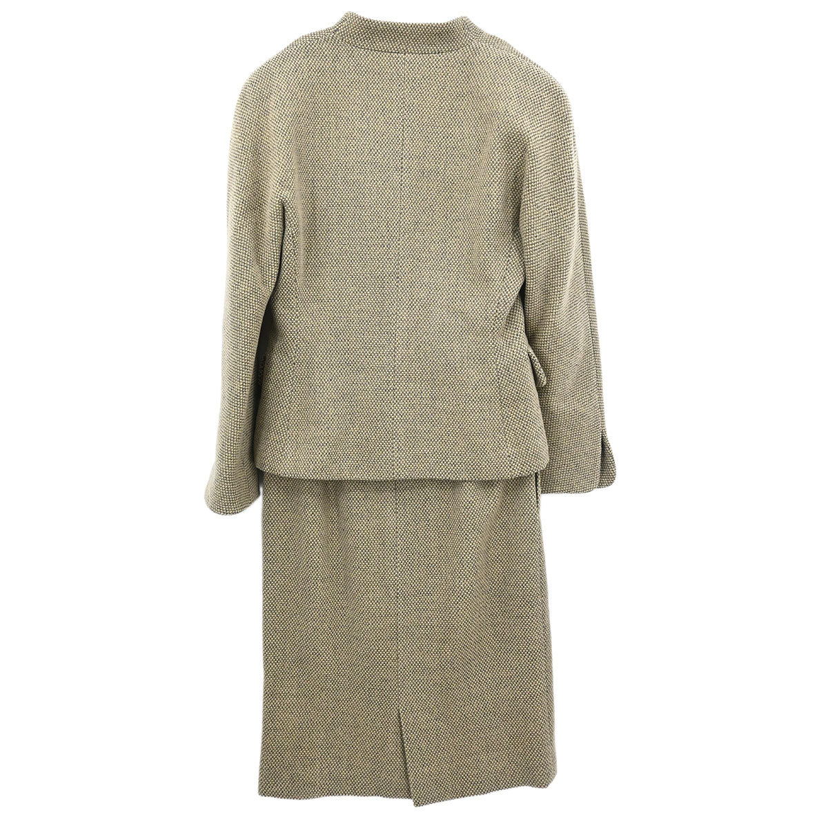 Christian Dior Setup Suit Jacket Skirt Brown #36–38 - Image 2