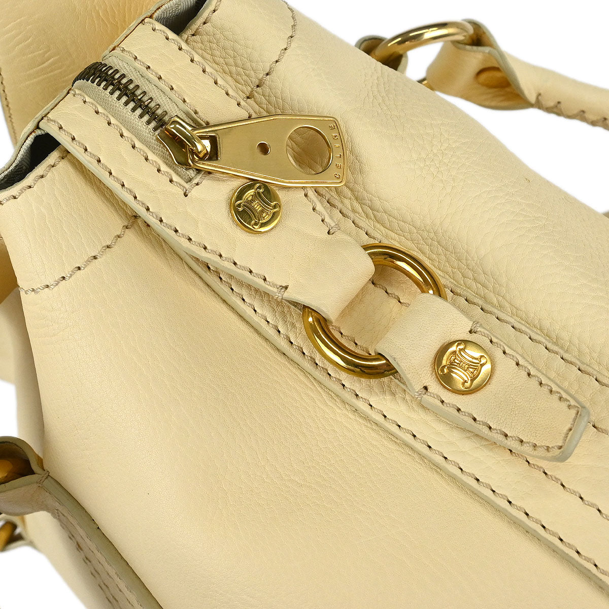 Celine Cream Handbag - Image 7