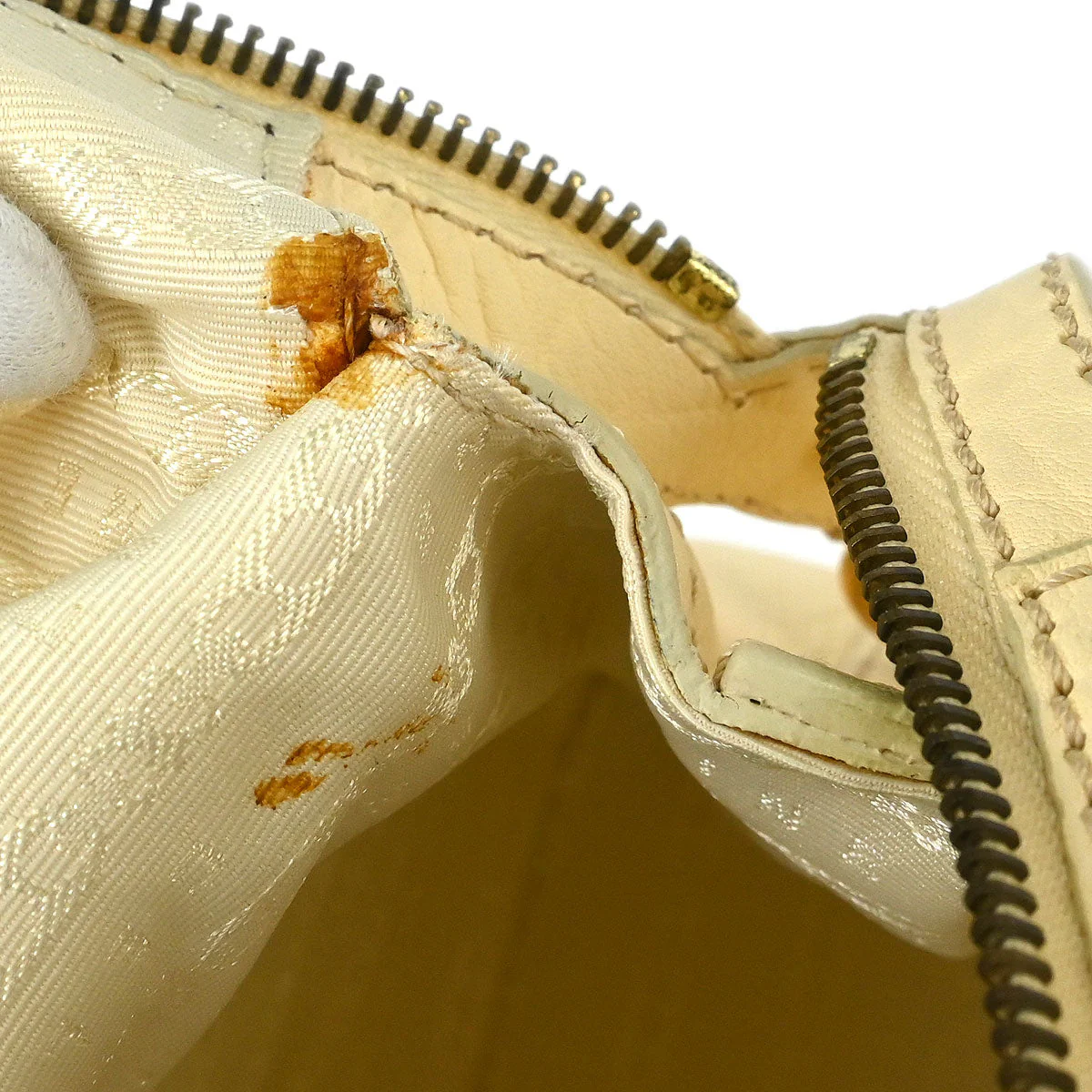 Celine Cream Handbag - Image 9