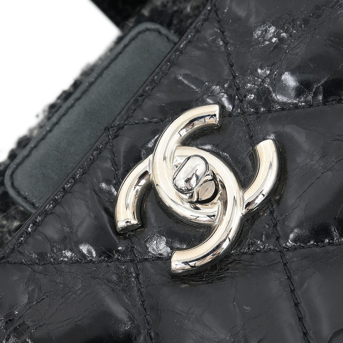 Chanel 2008-2009 Black Calfskin Portobello 2way Shoulder Handbag - Image 6