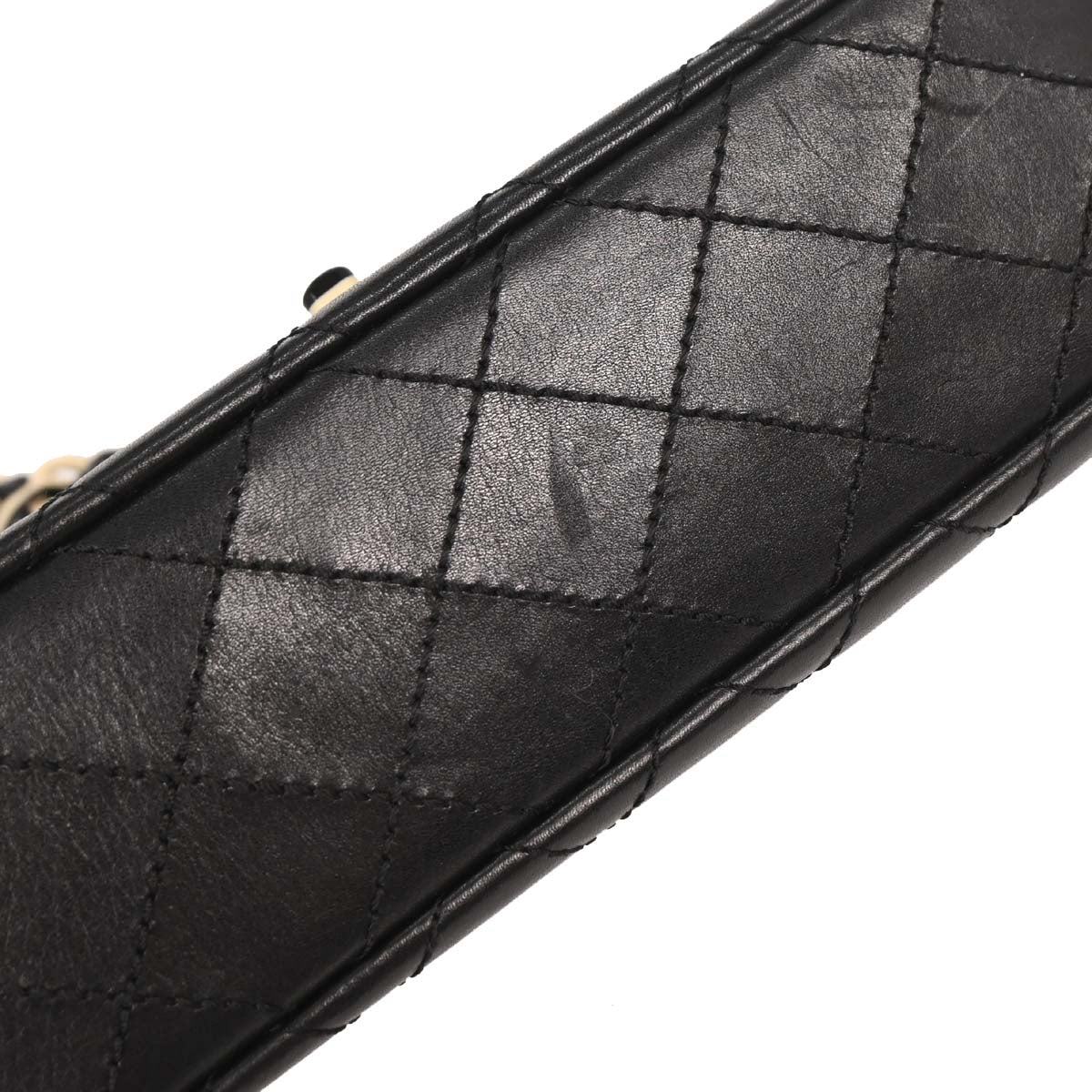 Chanel 2000-2002 Black Lambskin Shoulder Bag - Image 3