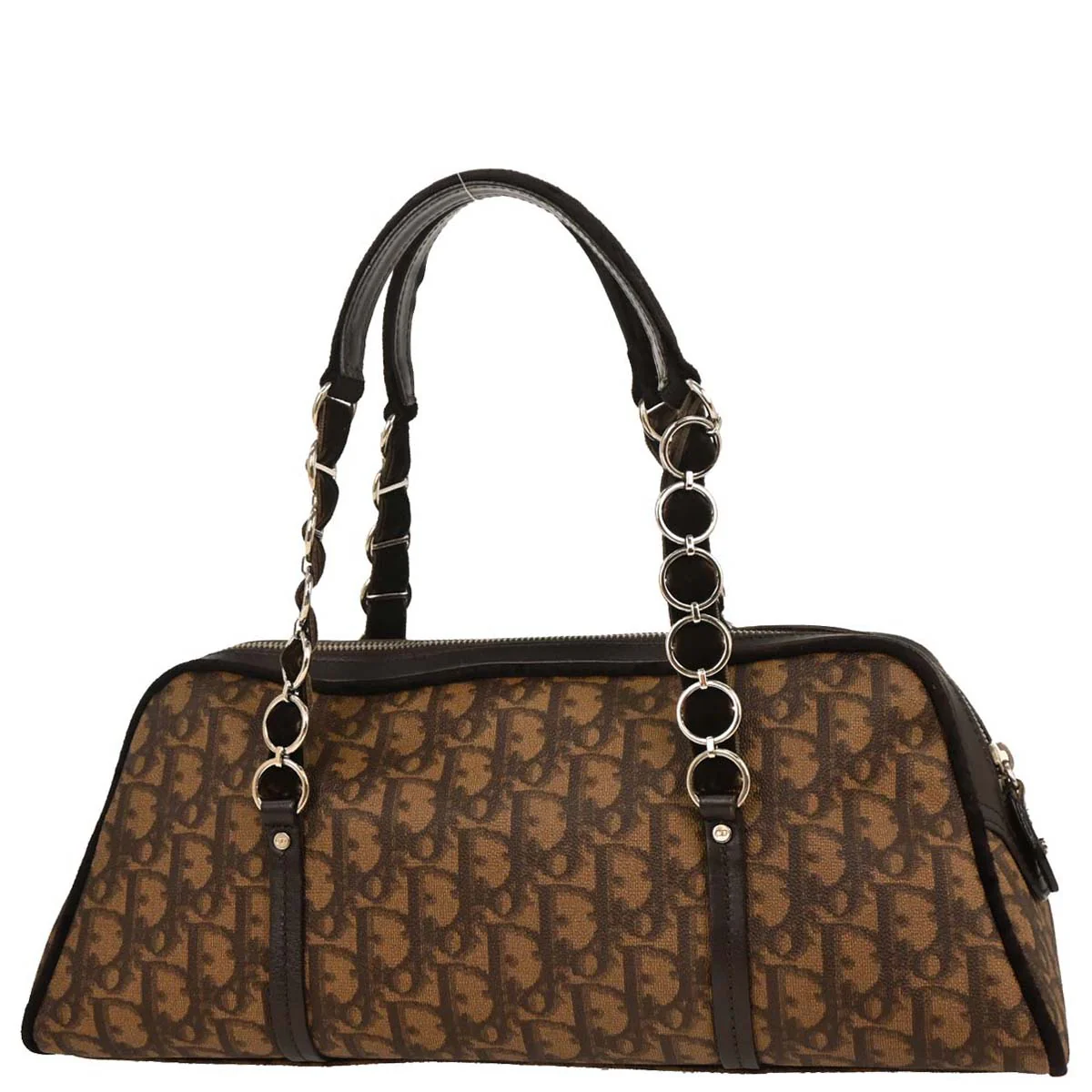 Christian Dior 2005 Brown PVC Trotter Romantic Handbag - Image 2