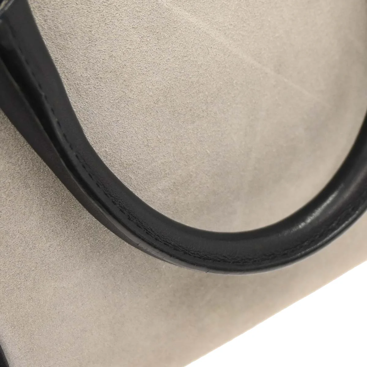 Loewe Light Gray Suede Amazona Handbag - Image 4