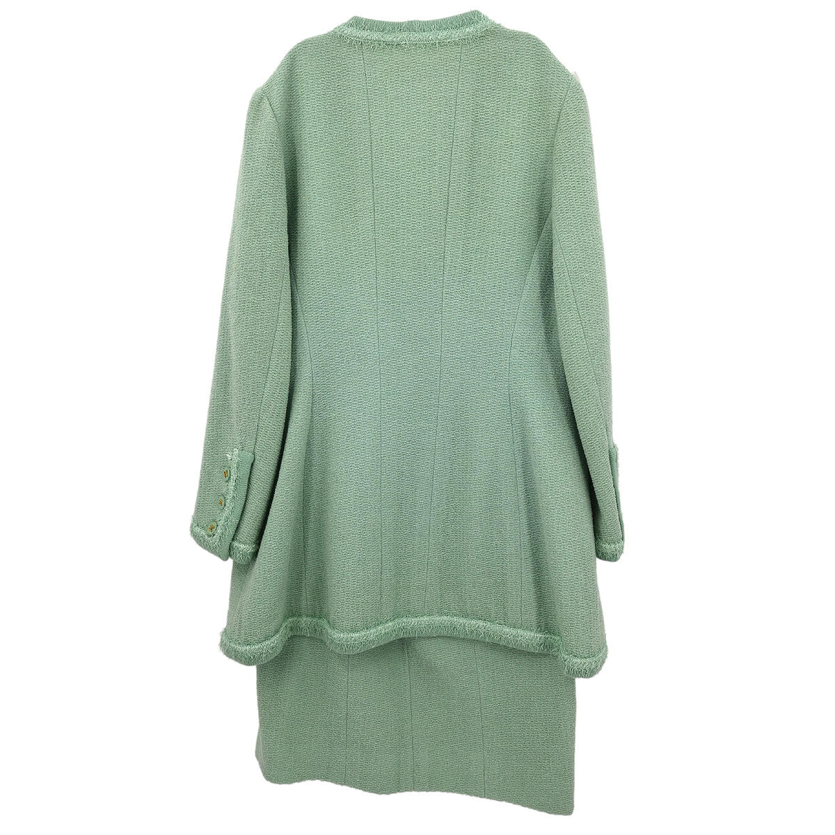 Chanel Setup Suit Jacket Skirt Light Green #42 - Image 2