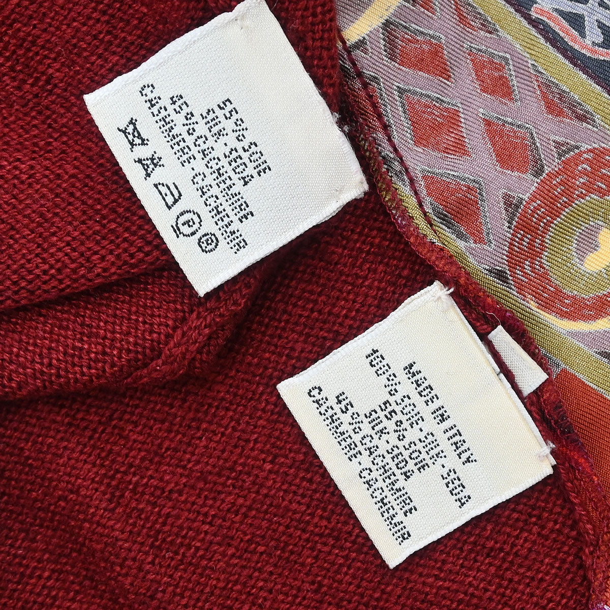Hermes Ensemble Cardigan Sleeveless Top Bordeaux #ME - Image 10
