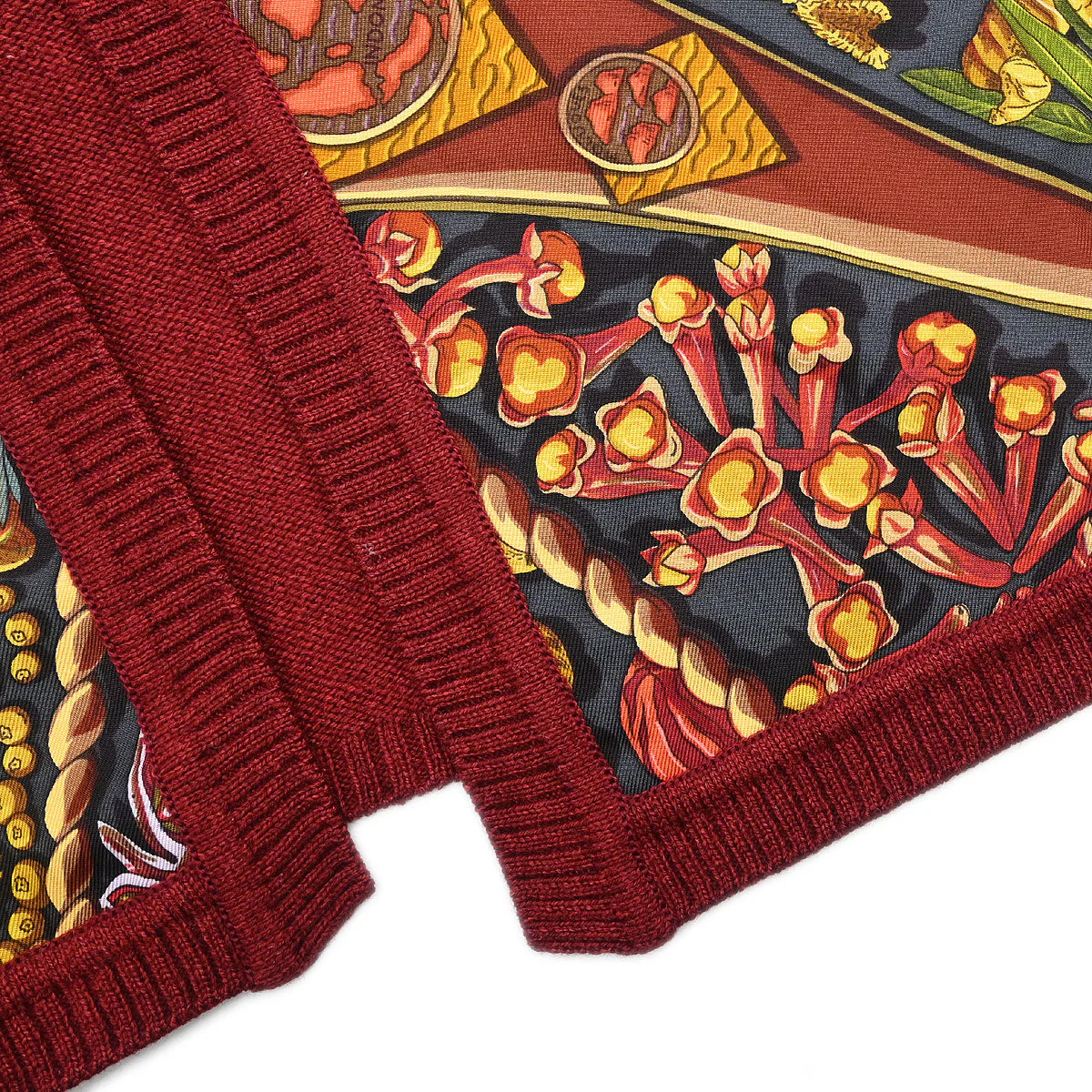 Hermes Ensemble Cardigan Sleeveless Top Bordeaux #ME - Image 8