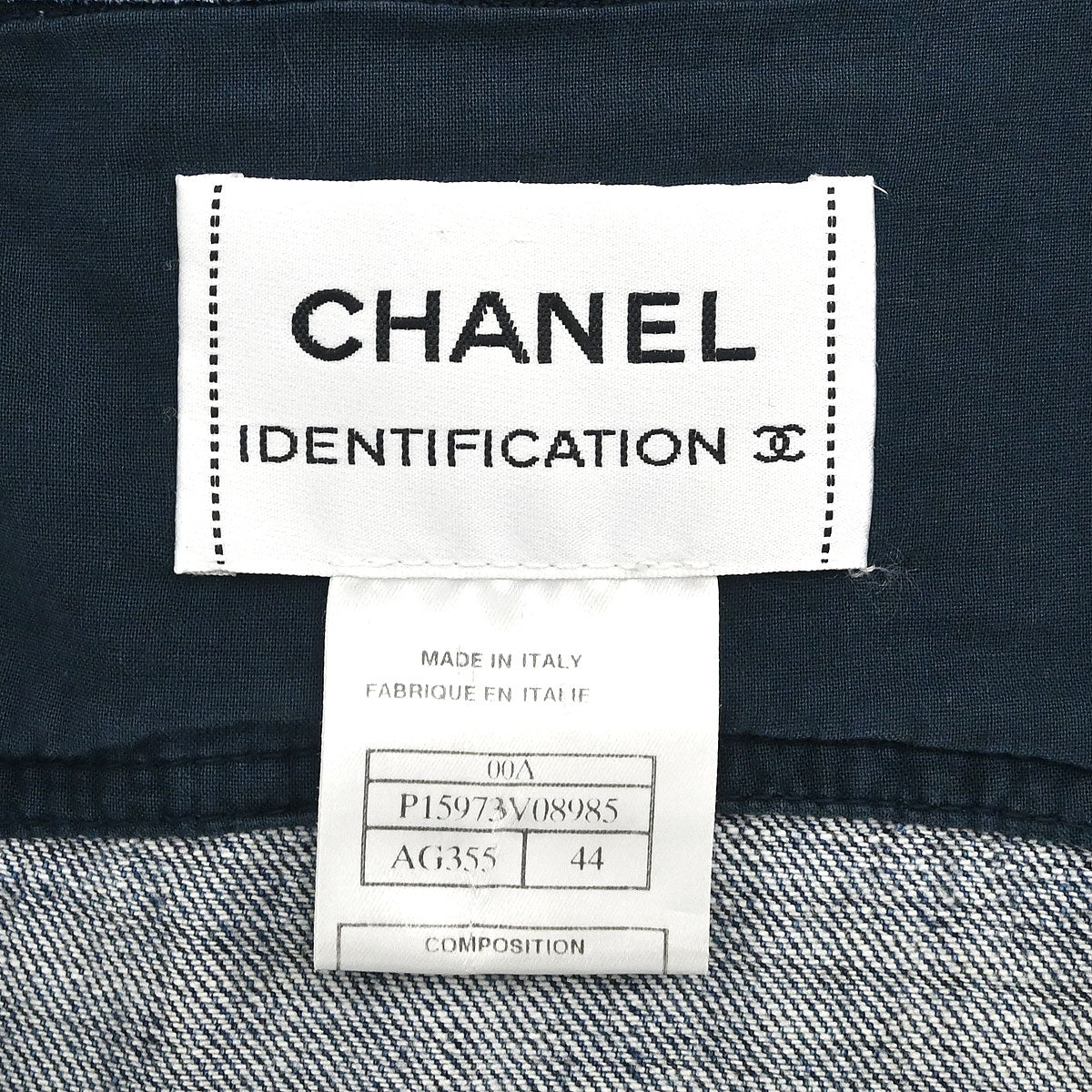 Chanel Zip Up Denim Jacket Blue #44 - Image 9