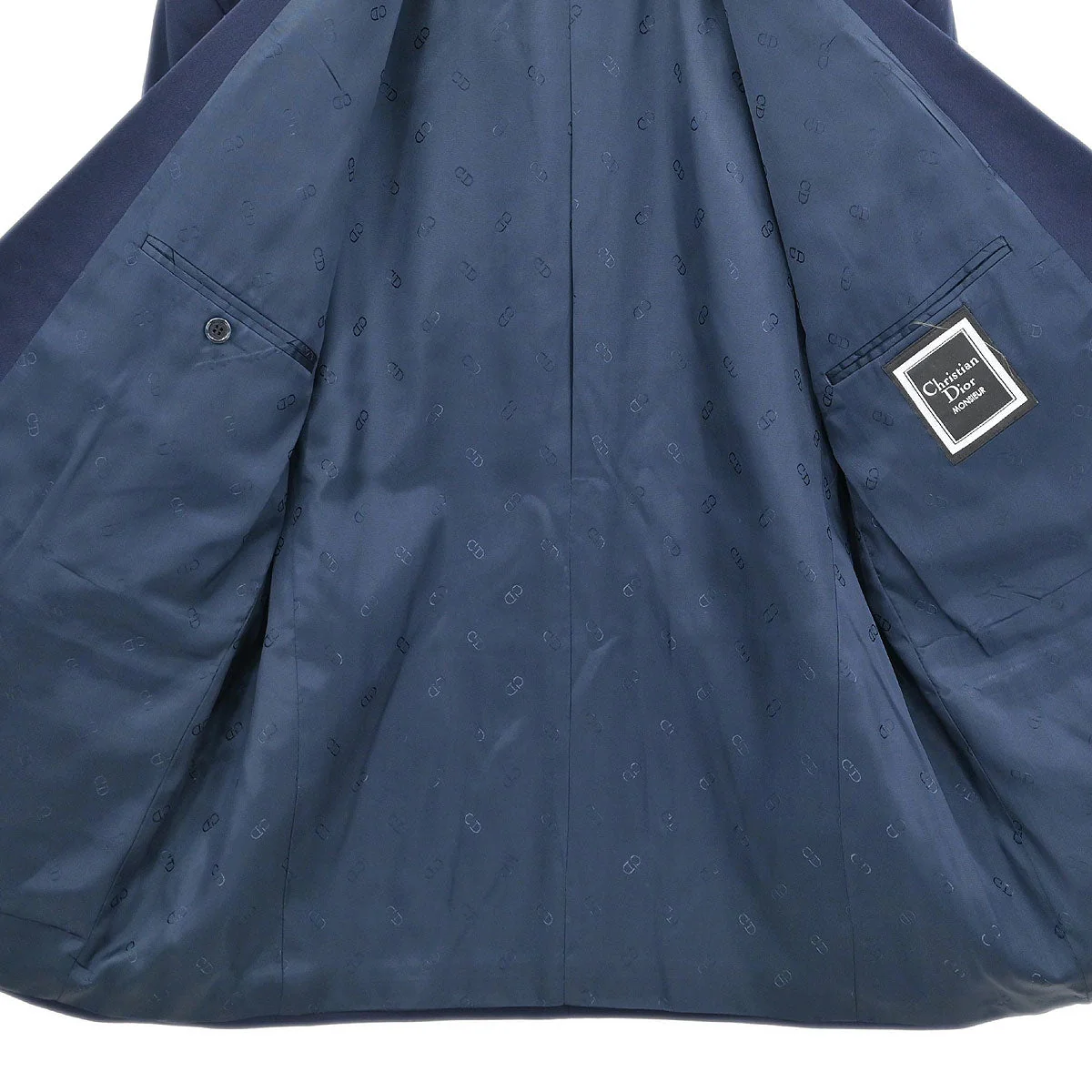 Christian Dior Double Breasted Jacket Navy #40S - Image 6