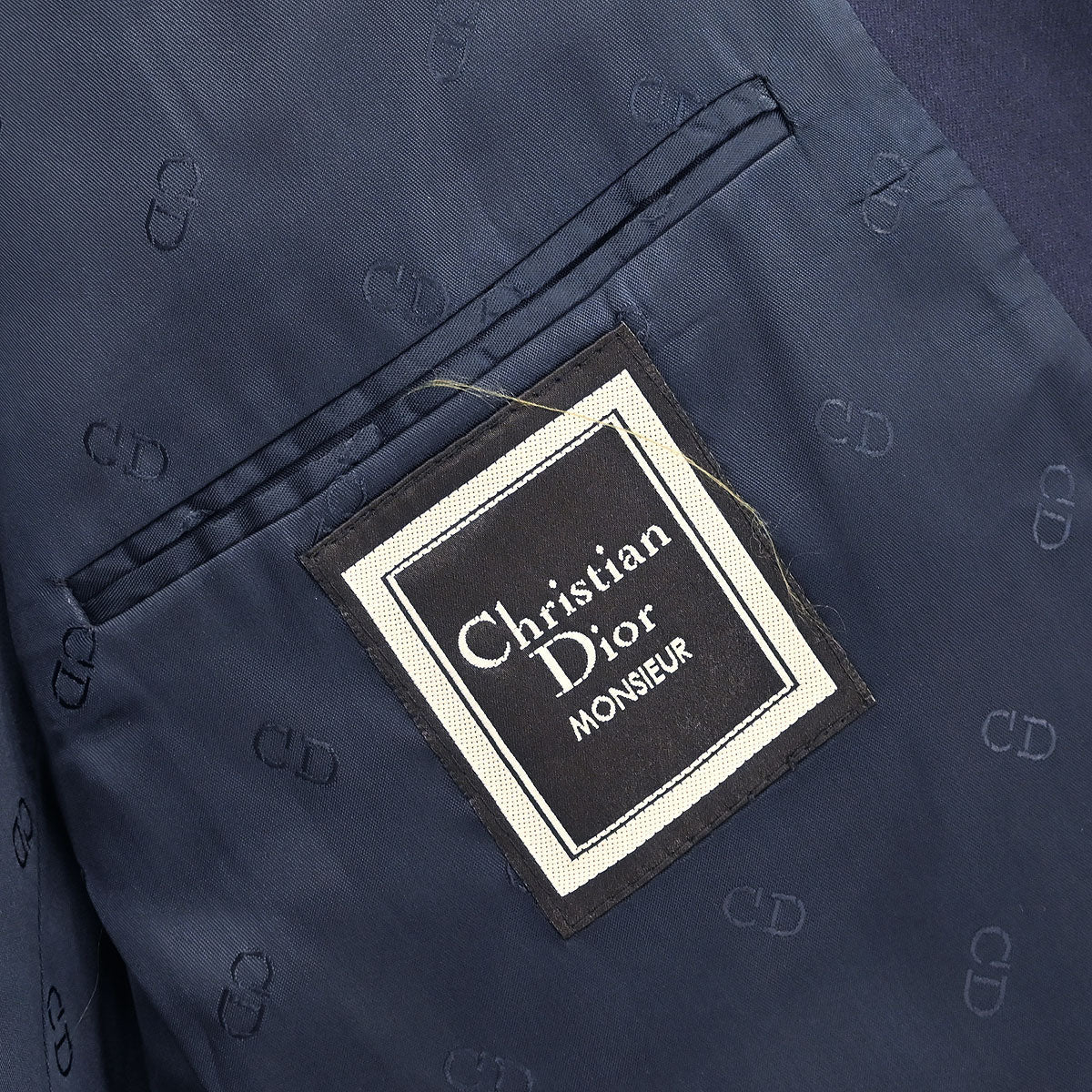 Christian Dior Double Breasted Jacket Navy #40S - Image 7