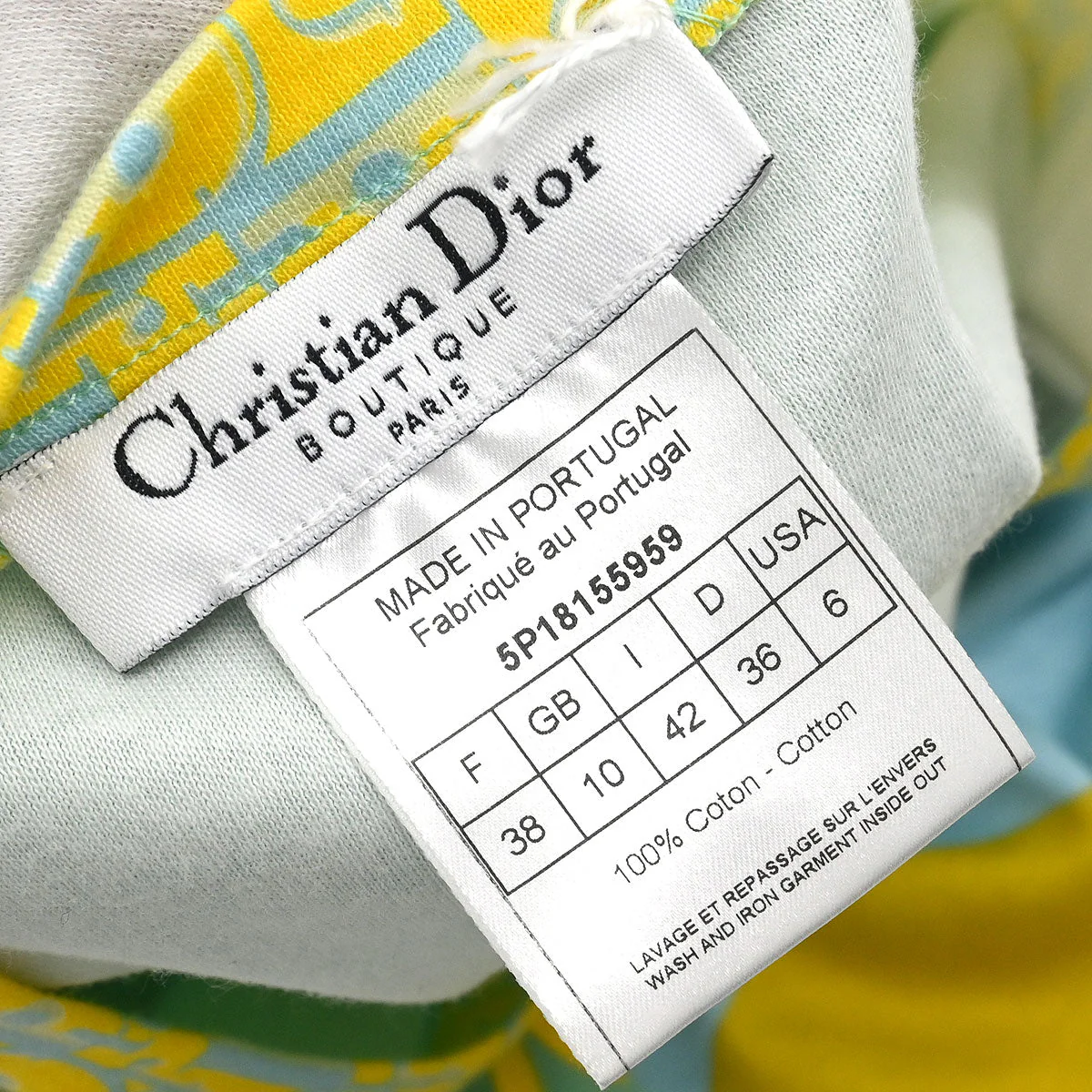 Christian Dior Short Sleeve T-shirt Top Light Green #38 - Image 9