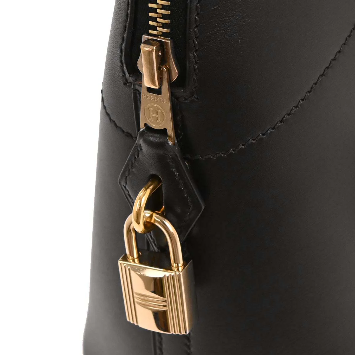 Hermes Black Box Calf Bolide 31 2way Shoulder Handbag - Image 7