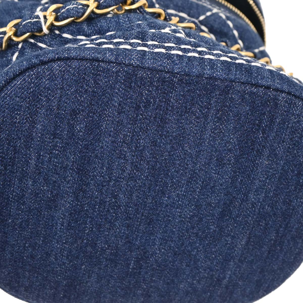 Chanel 2019 Blue Denim Vanity 2way Shoulder Handbag - Image 3