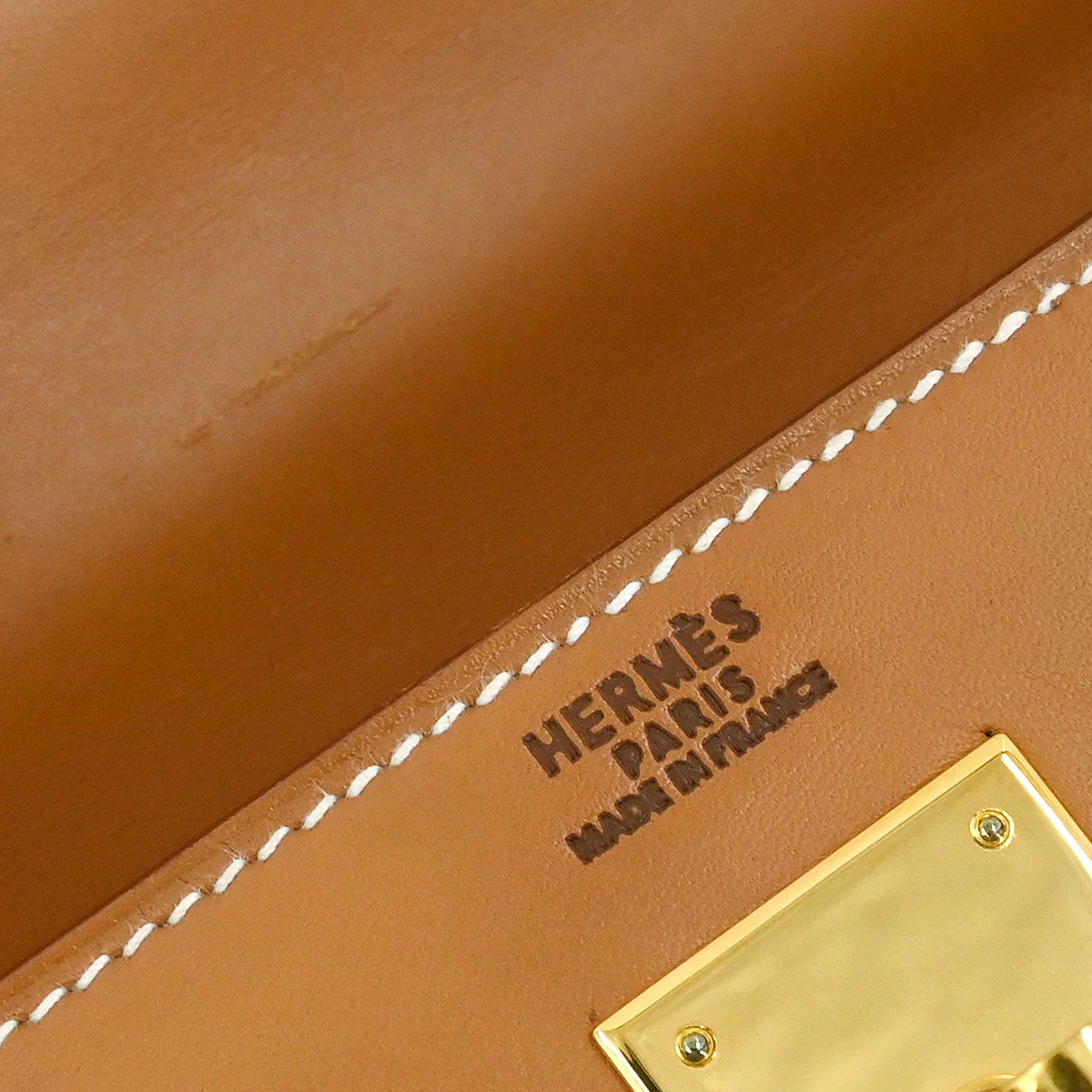 Hermes Natural Veau Chamonix Kelly 32 Sellier 2way Shoulder Handbag - Image 11