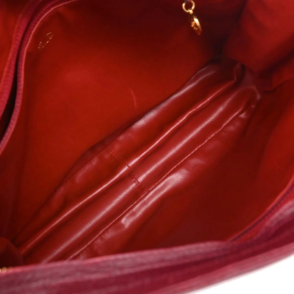 Chanel 1994-1996 Bordeaux Caviar Triple CC Shoulder Tote Bag - Image 7