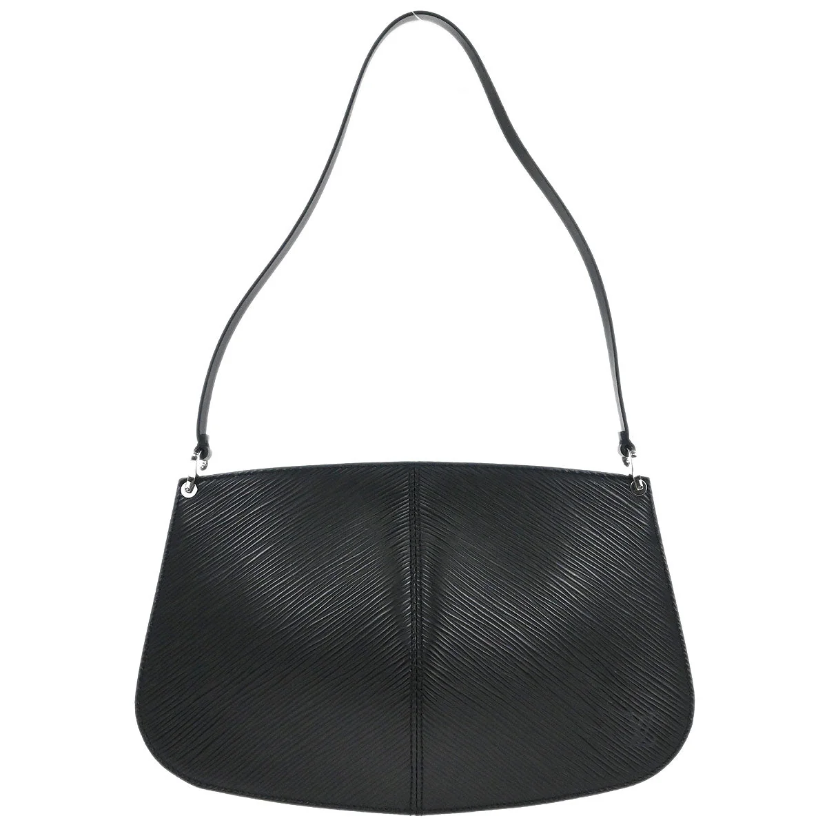 Louis Vuitton 2000 Black Epi Pochette Demi-lune Handbag M52622