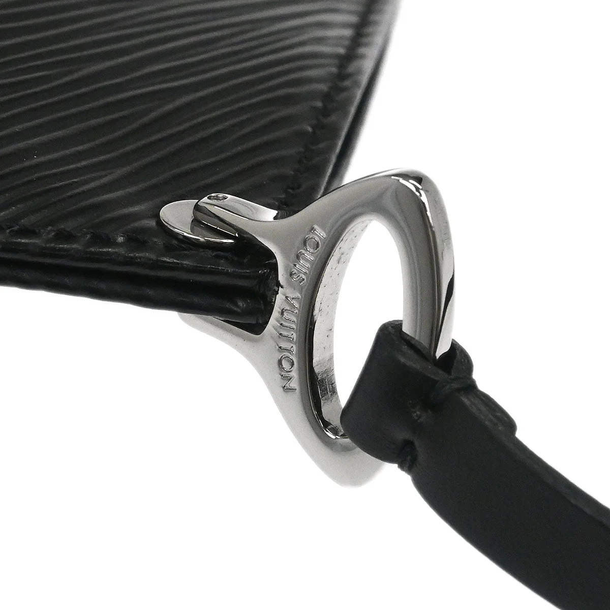 Louis Vuitton 2000 Black Epi Pochette Demi-lune Handbag M52622 - Image 4