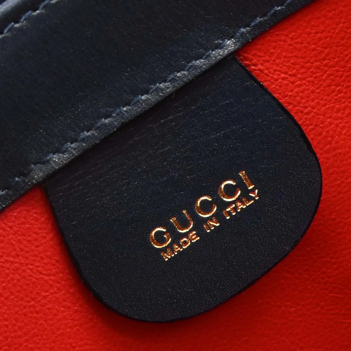 Gucci Navy Leather Bamboo Handbag - Image 9