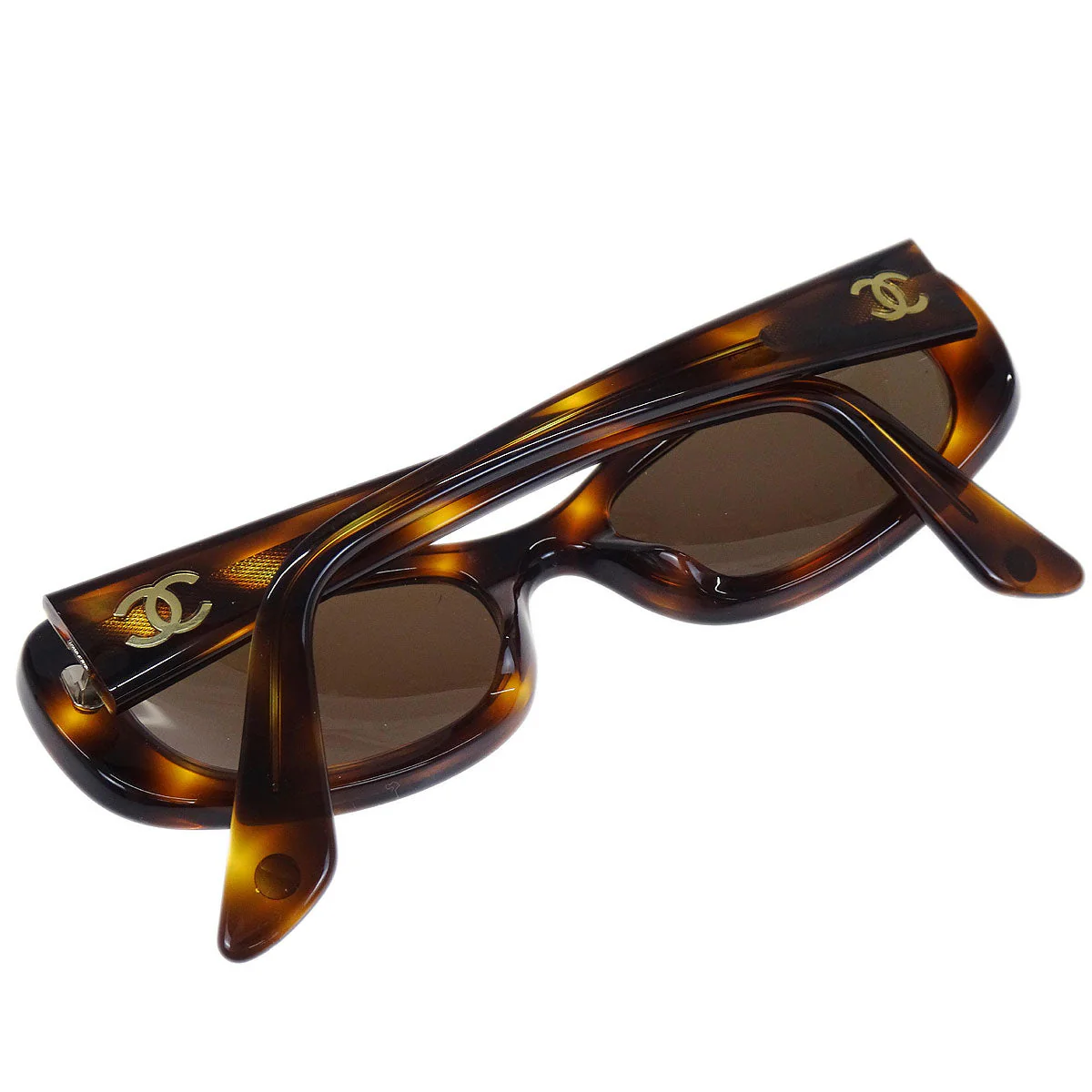 Chanel Sunglasses Eyewear Brown 51□19 Small Good - Image 7