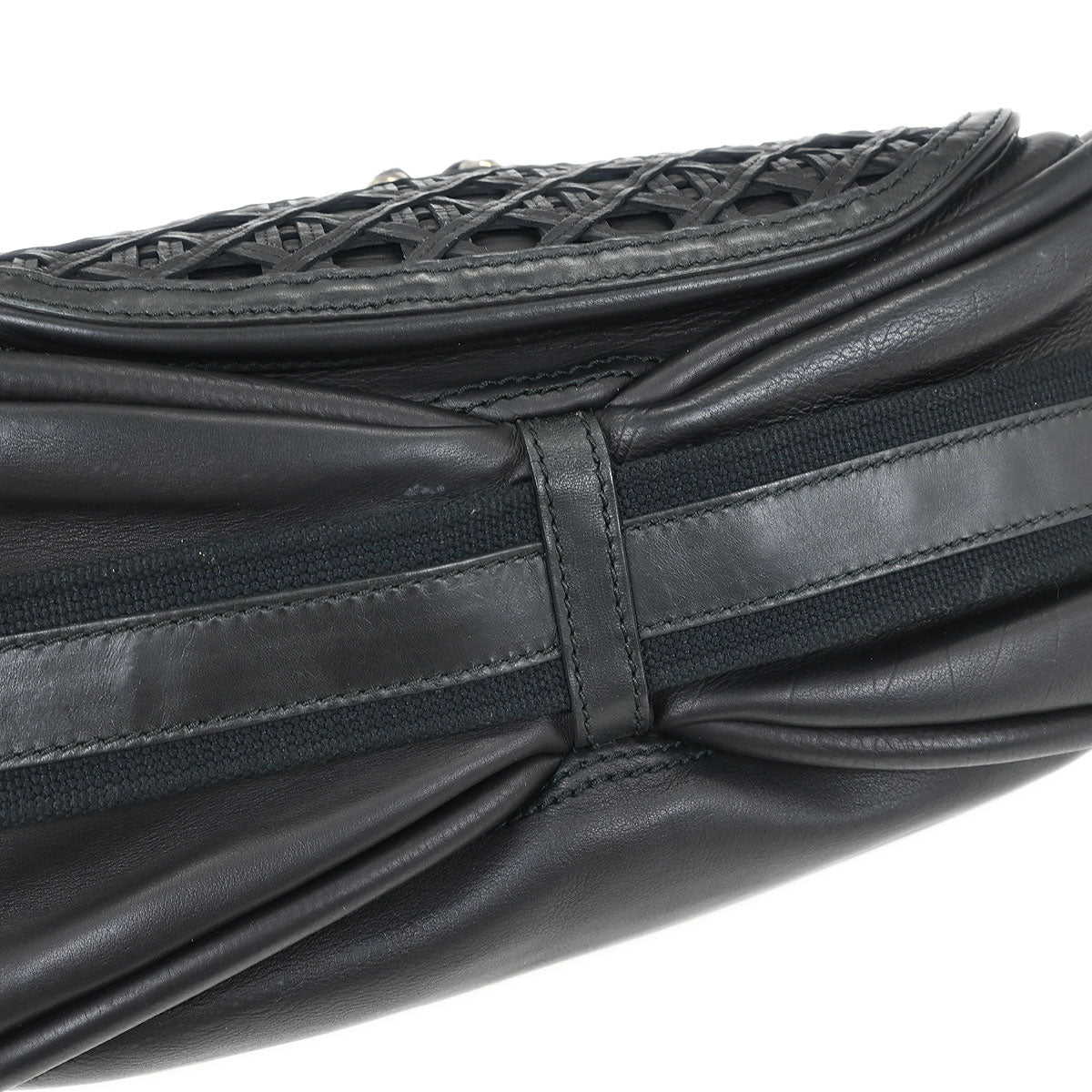 Christian Dior Black Leather Shoulder Bag - Image 3