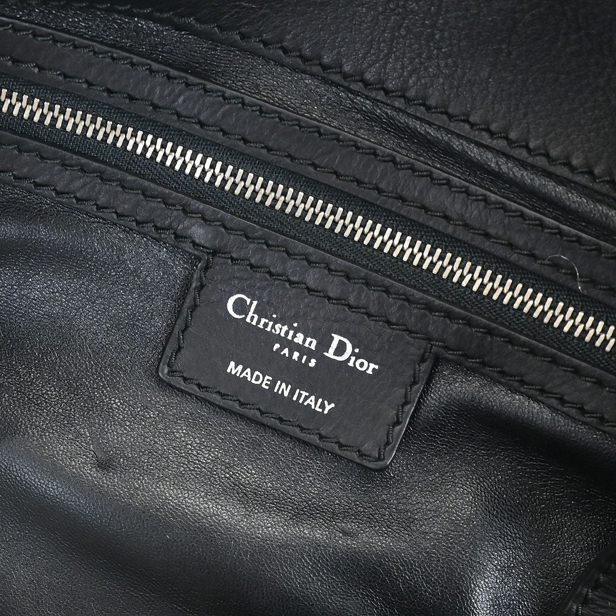 Christian Dior Black Leather Shoulder Bag - Image 9
