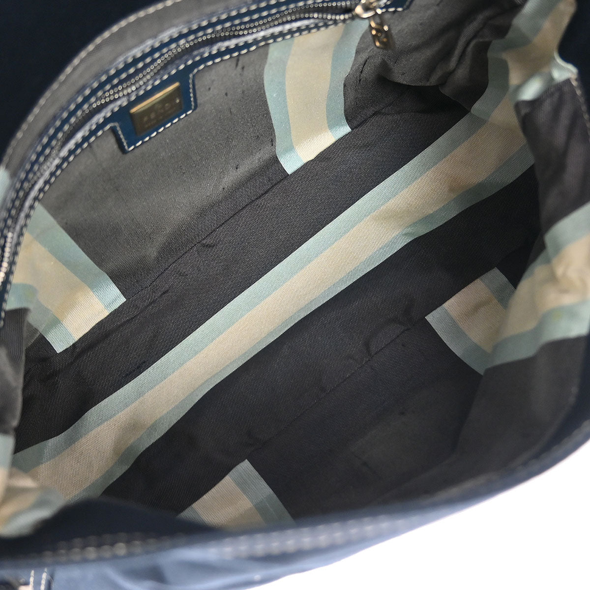 Fendi Navy Canvas Mamma Baguette Handbag - Image 7