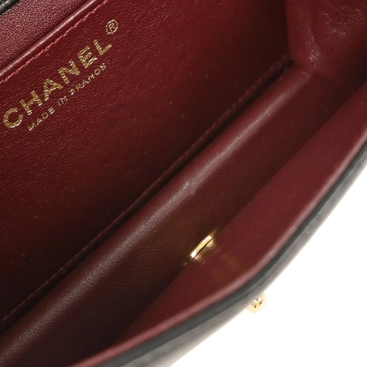 Chanel 2006-2008 Black Lambskin Turnlock Mini Full Flap Shoulder Bag - Image 7