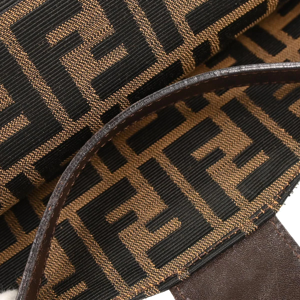 Fendi Brown Canvas Zucca Handbag - Image 3