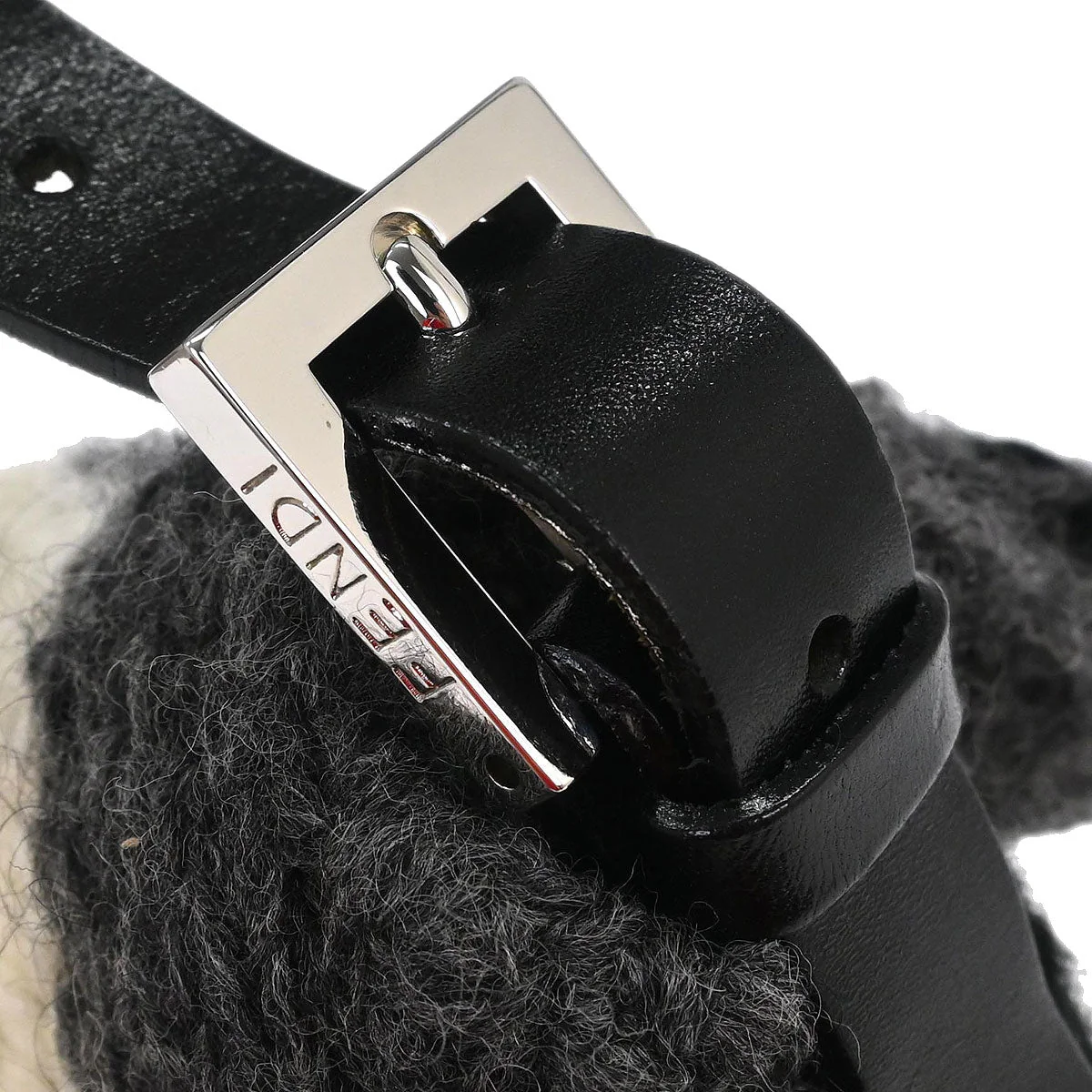 Fendi Gray Wool Baguette Handbag - Image 4
