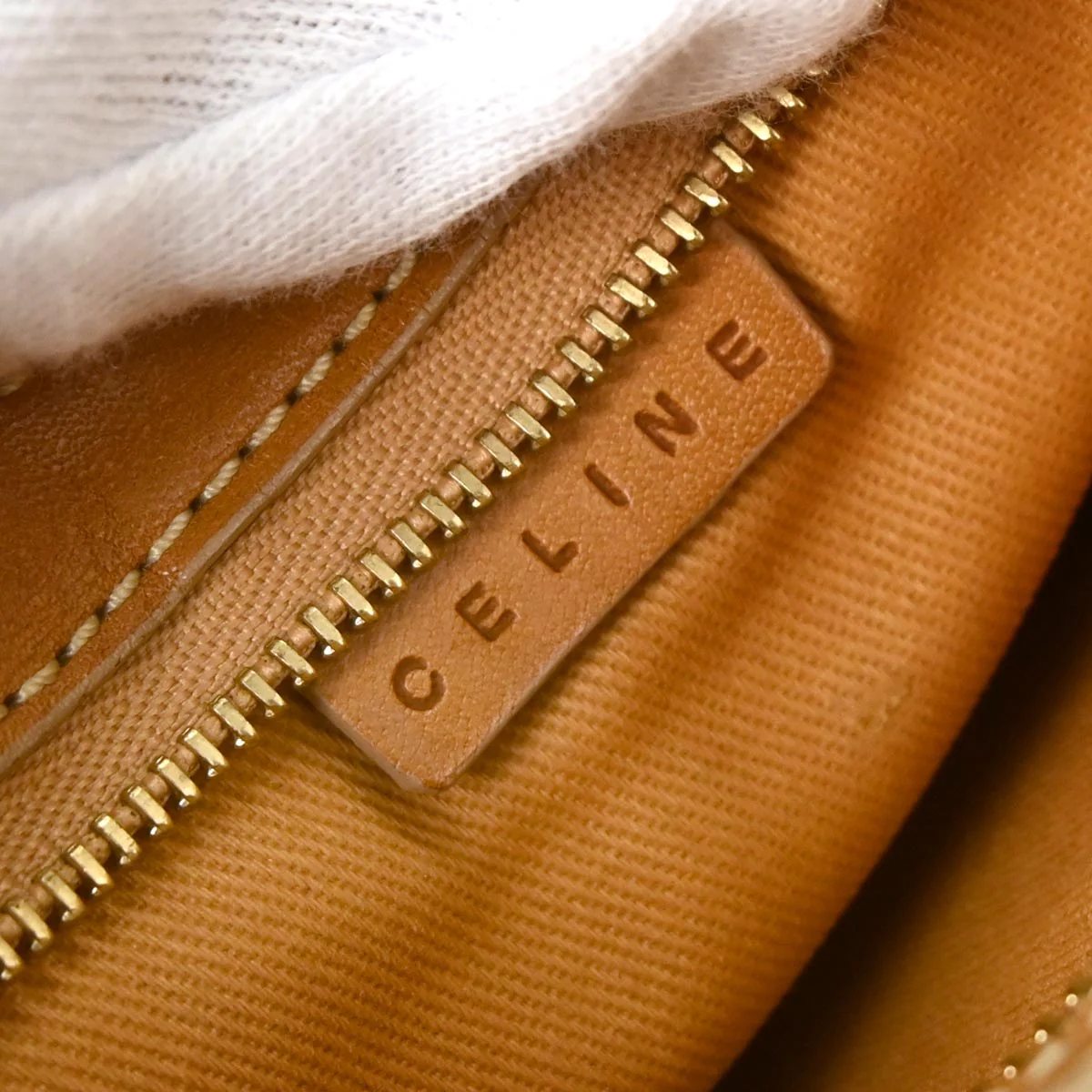 Celine Navy Cotton Macadam C Handbag - Image 8