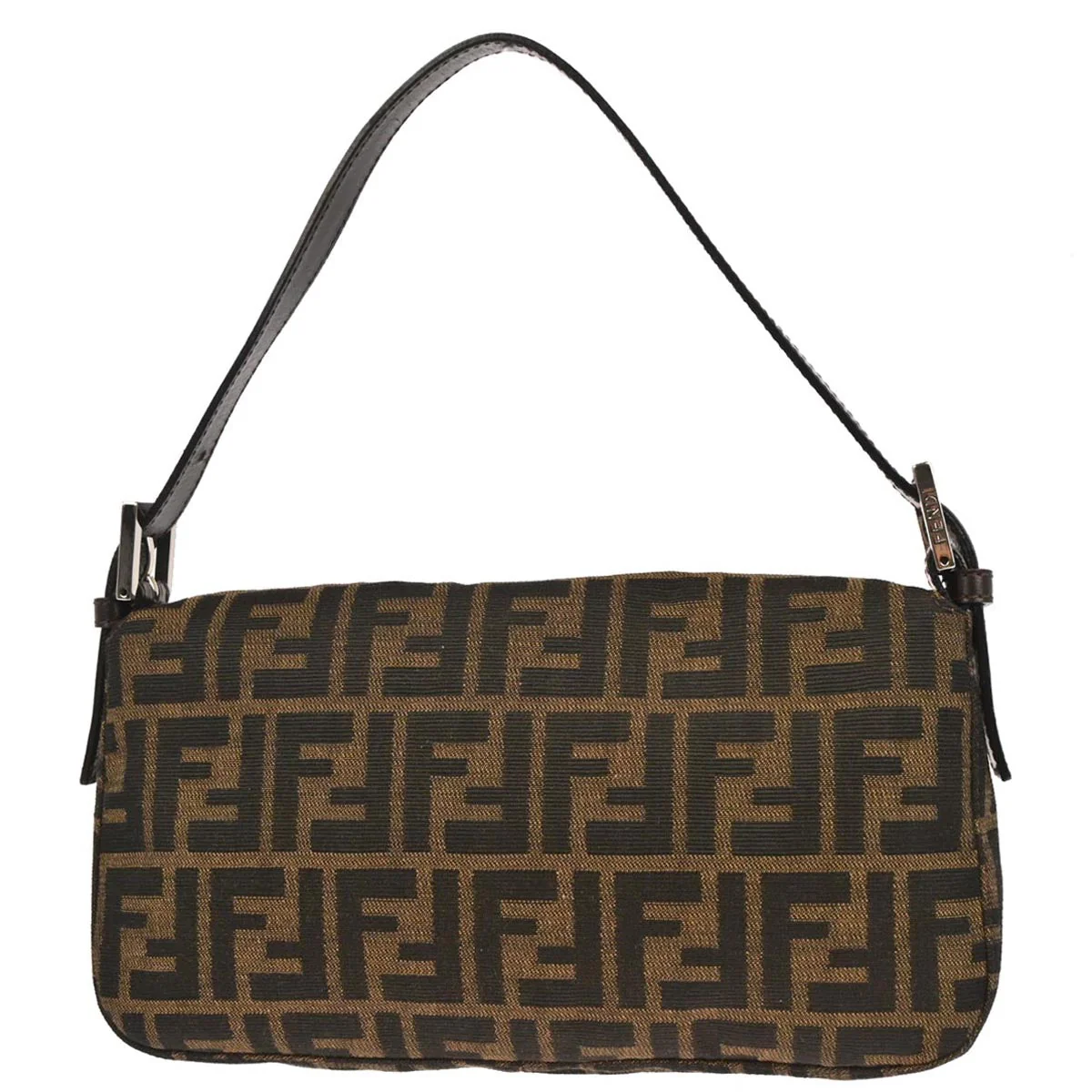 Fendi Brown Zucca Baguette Handbag - Image 2