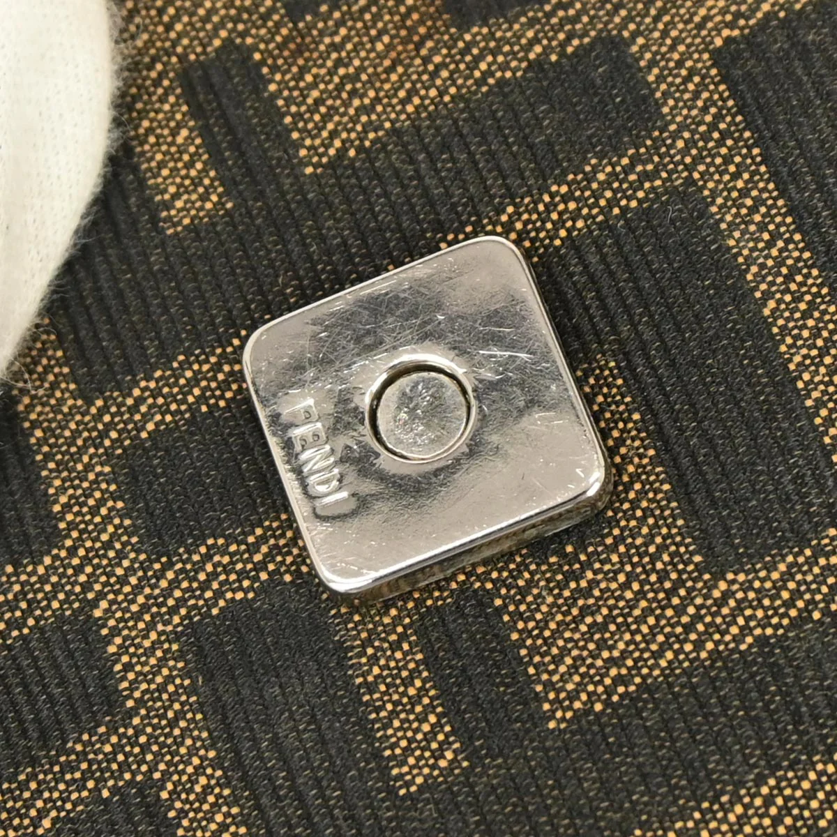 Fendi Brown Zucca Baguette Handbag - Image 3