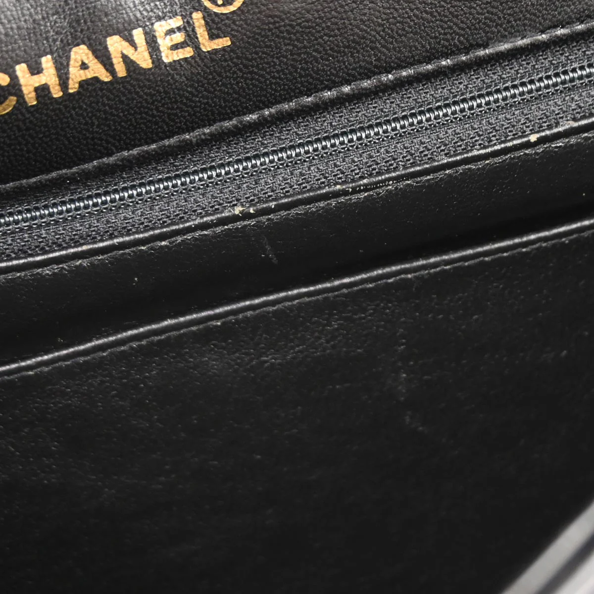 Chanel 1989-1991 Black Lambskin Shoulder Bag - Image 8