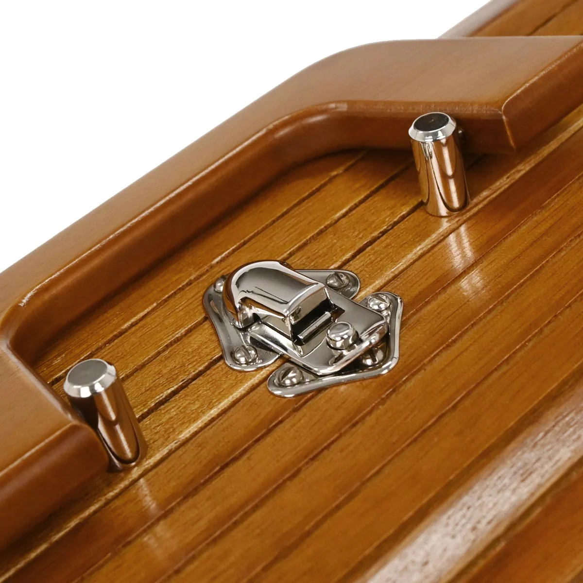 Chanel 1994-1996 Brown Black Wood Vanity Handbag Box - Image 5