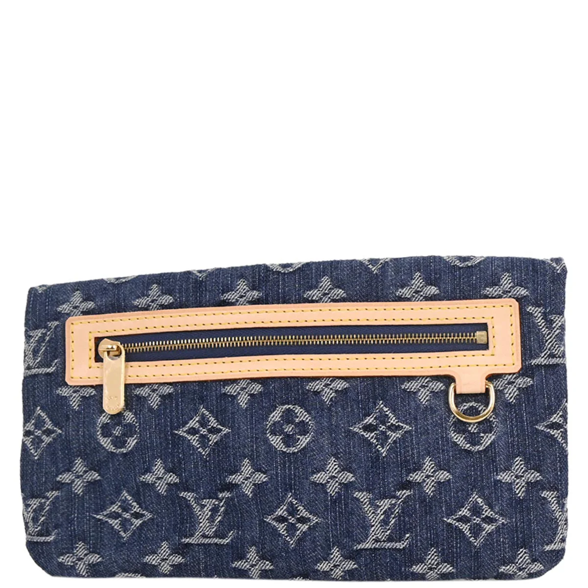 Louis Vuitton Blue Monogram Denim Pochette Plat Clutch M95007 - Image 2