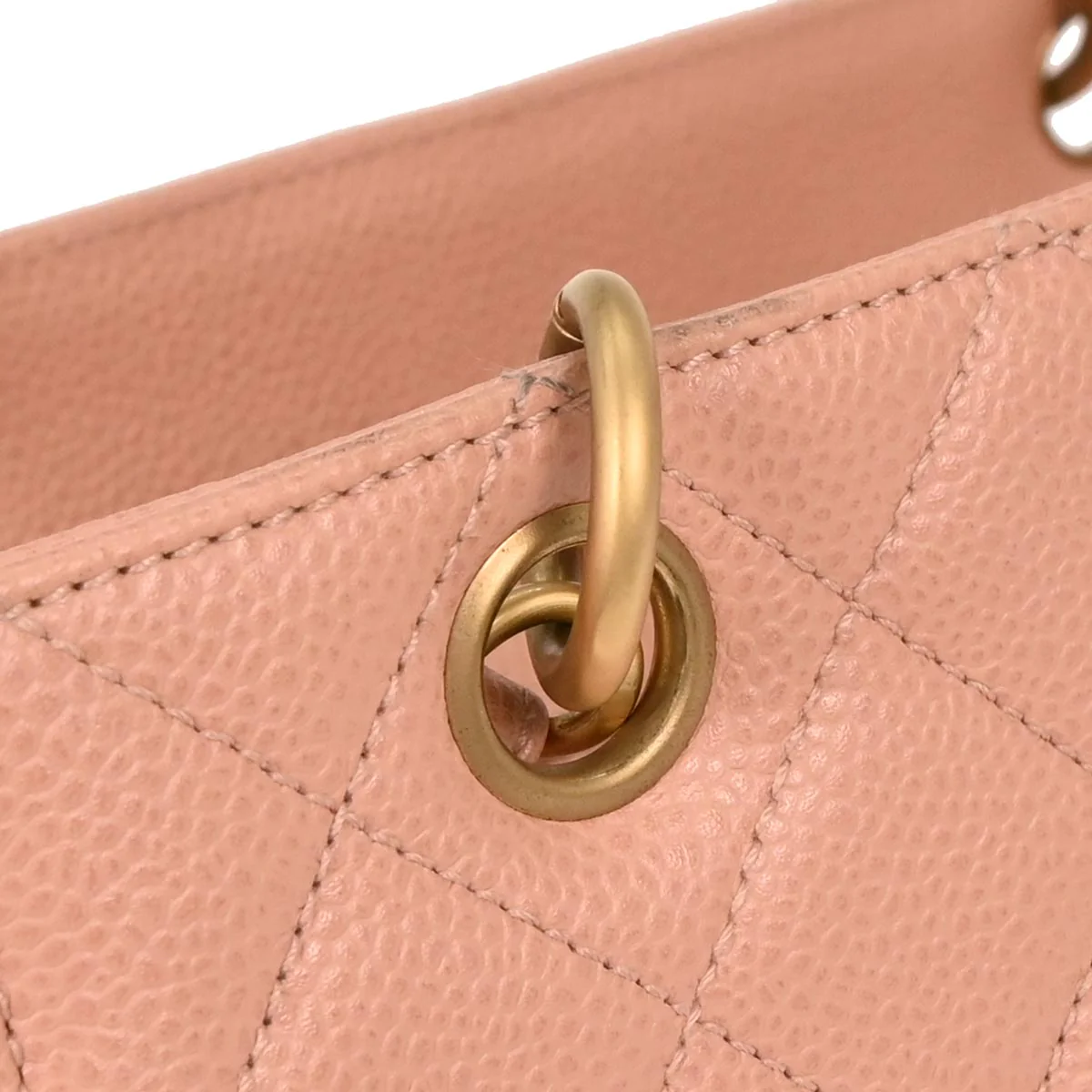Chanel Pink Caviar Tote Chain Handbag - Image 3